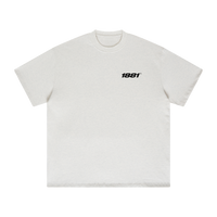 all white tshirt with logo on the chest